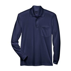 CORE365 Pinnacle Performance Long Sleeve Piqu Polo with Pocket / Classic Navy